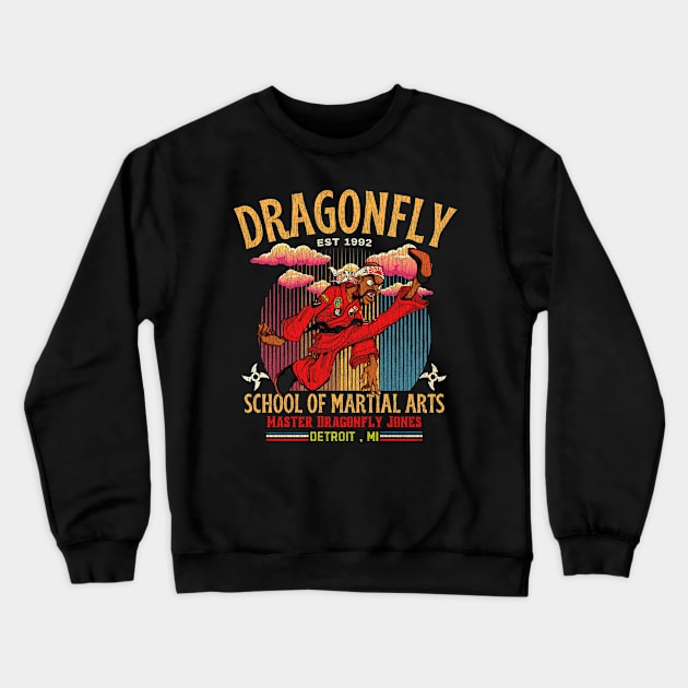 Dragonfly Vintage Style Original Aesthetic Tribute 〶 Crewneck Sweatshirt by Terahertz'Cloth